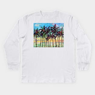 Palm Trees and Morning Regatta Kids Long Sleeve T-Shirt